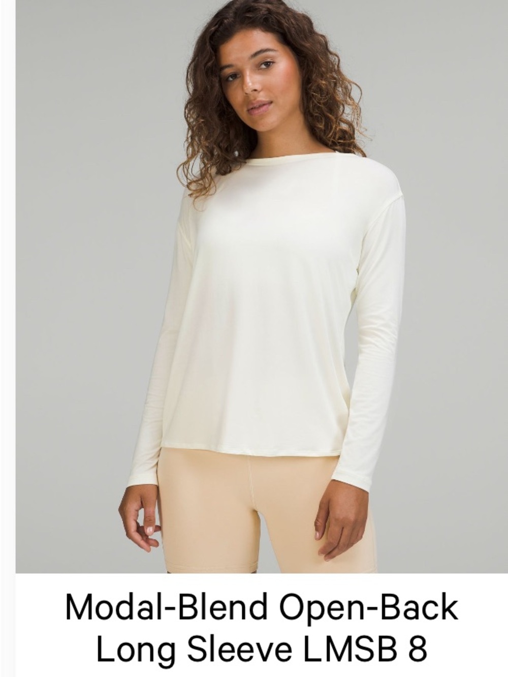 lululemon athletica Modal Long Sleeve Open-Back Top